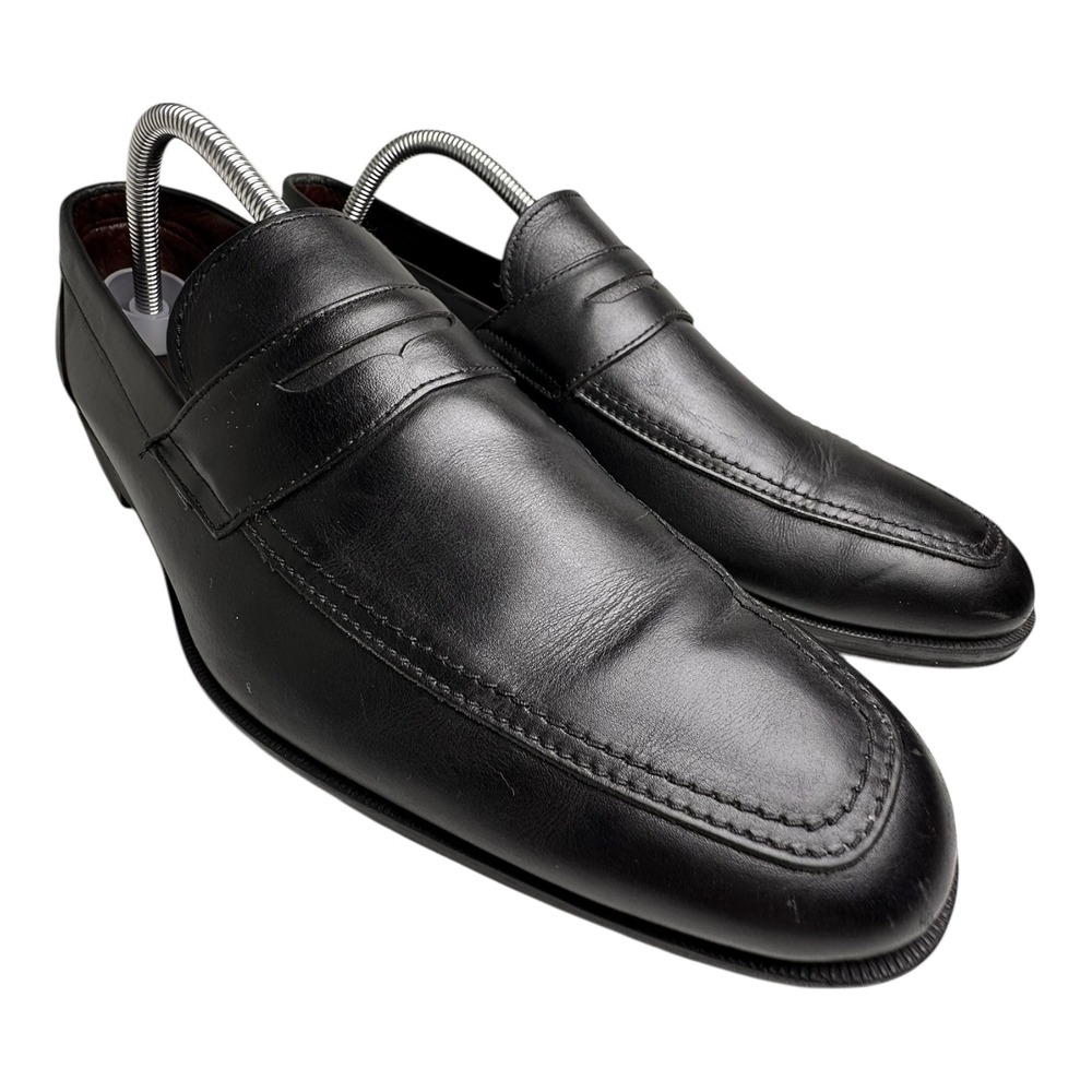Allen Edmonds Georgetown Black Leather Penny Loafers Mens 10D Made USA